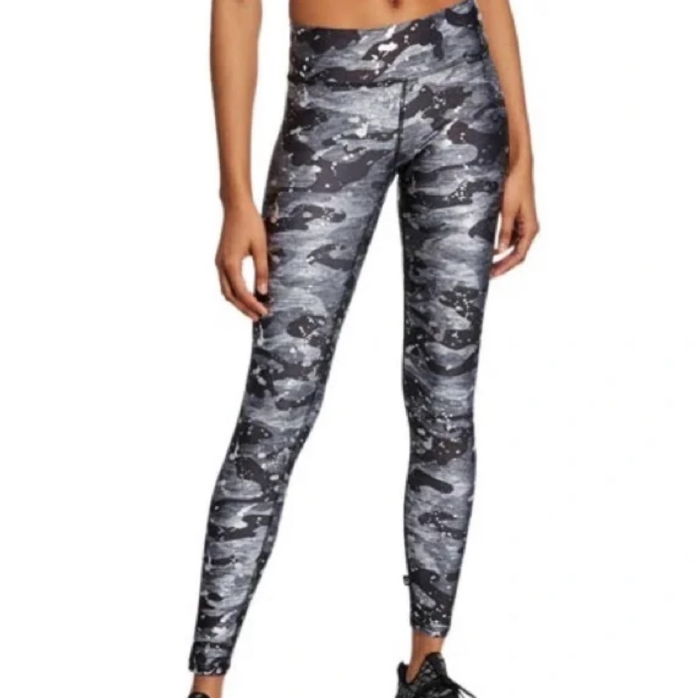 Terez Camo Camouflage Silver Splatter Grey Leggings XS